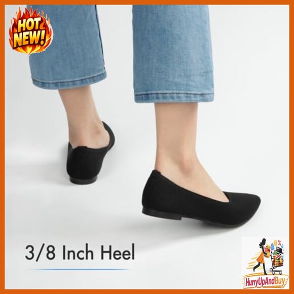 Pointed Toe Knit Ballet Flats Elegant Dressy Business Casual Slip On Shoes - Picture 4 of 6